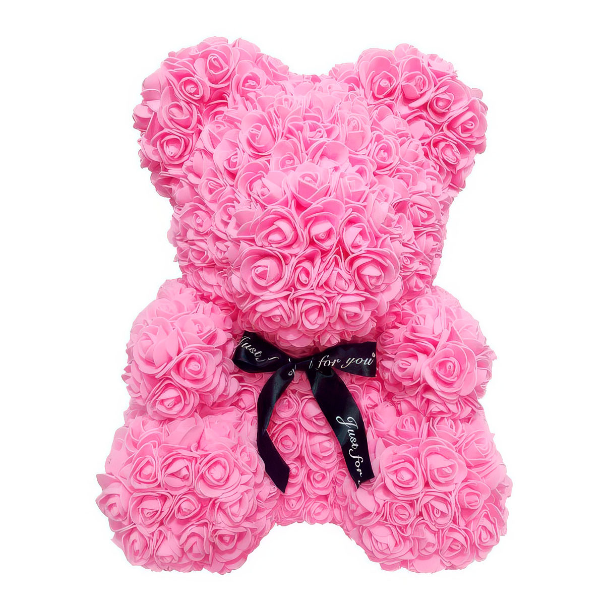 Мишка из роз Pink (40 см)