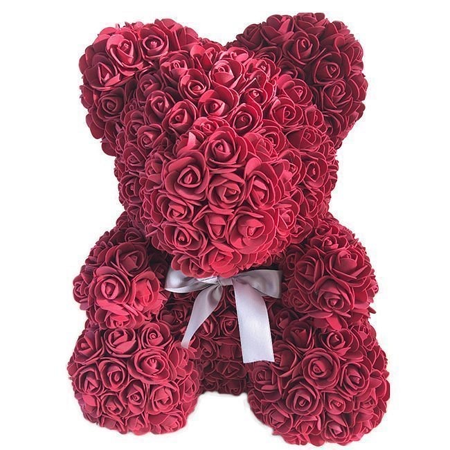 Мишка из роз Bordo (40 см)