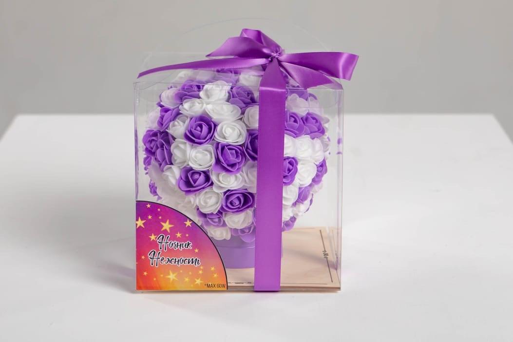 Светильник из роз Фиолетовый