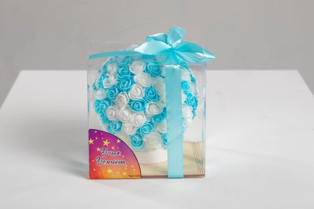 Светильник из роз Голубой