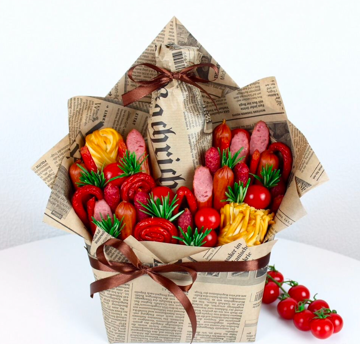 Букет мужской в корзинке