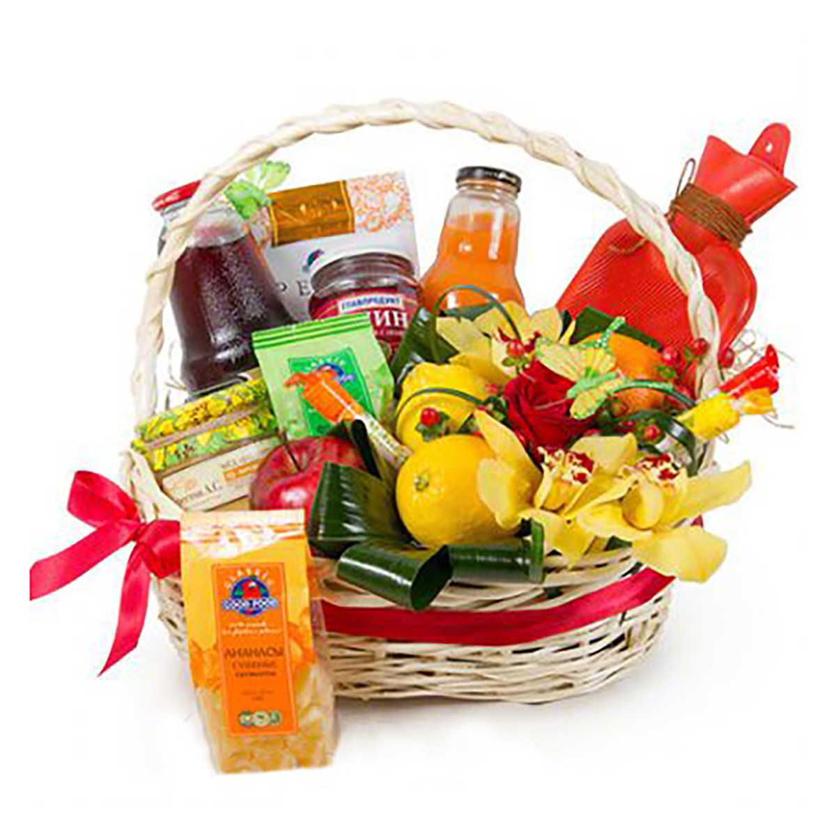Корзина с фруктами "Выздоравливай!"